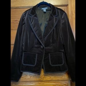 Ann Taylor brown velvet blazer